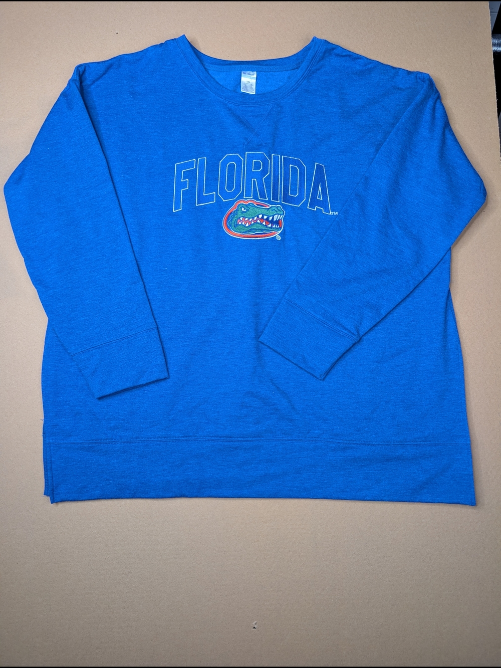 Florida Gators Royal Blue Crewneck Sweater Split Side